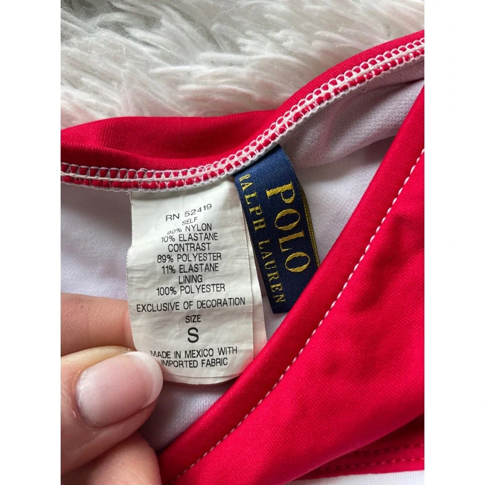 Polo by Ralph Lauren Red White and Blue American Flag Triangle Bikini - Picture 3 of 9